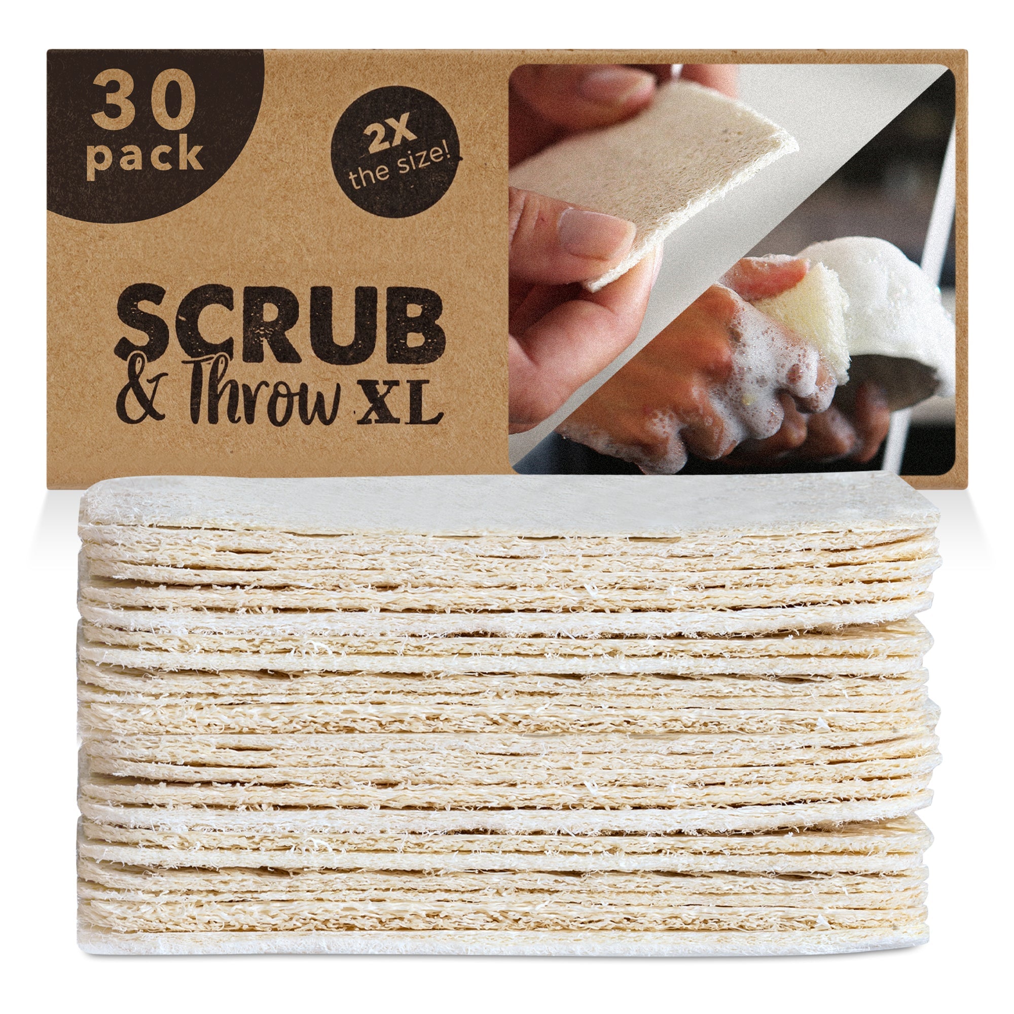 Scrub & Throw everyday loofah sponge packs for the home kitchen