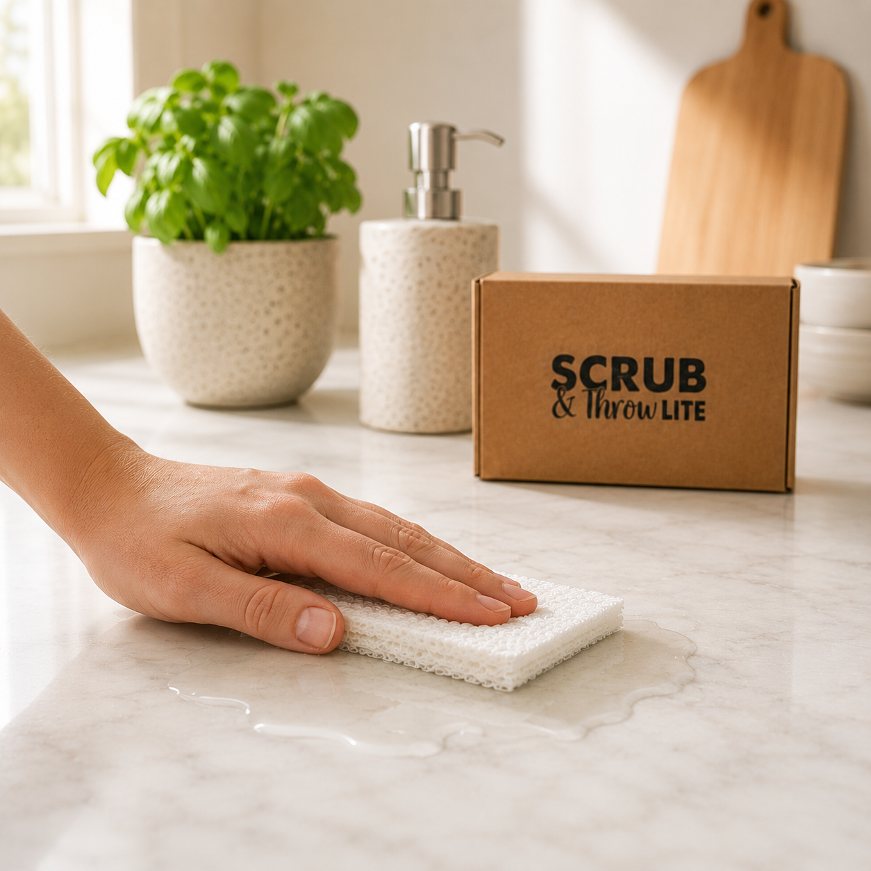 Natural Cellulose Scrub Sponge — 15 Pack