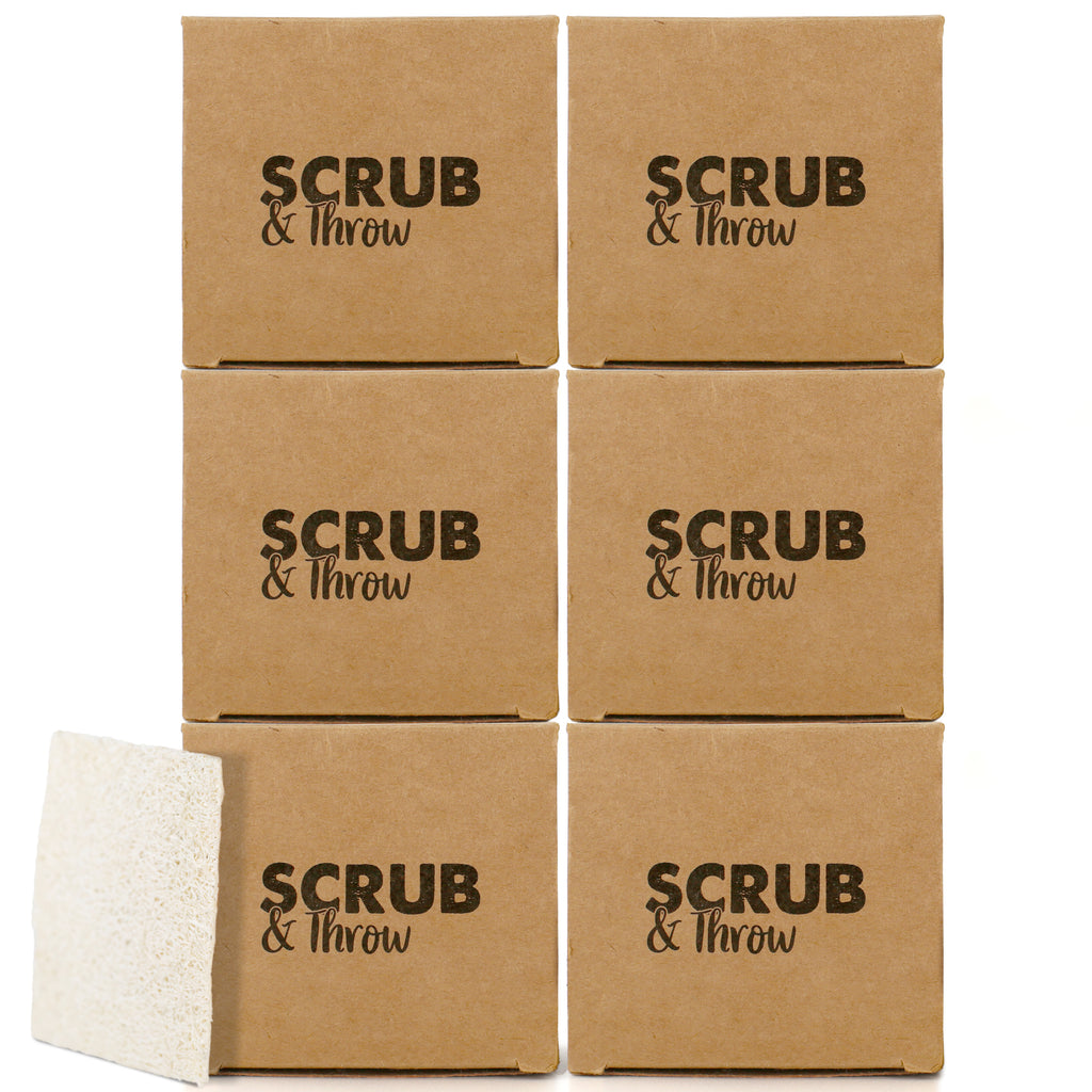 Bulk loofah scrub sponges, 180-pack, biodegradable and plastic-free for Airbnb and hotels