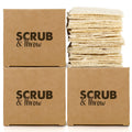 Scrub and Throw natural loofah scrub sponges, 90-pack bulk box, biodegradable kitchen sponge