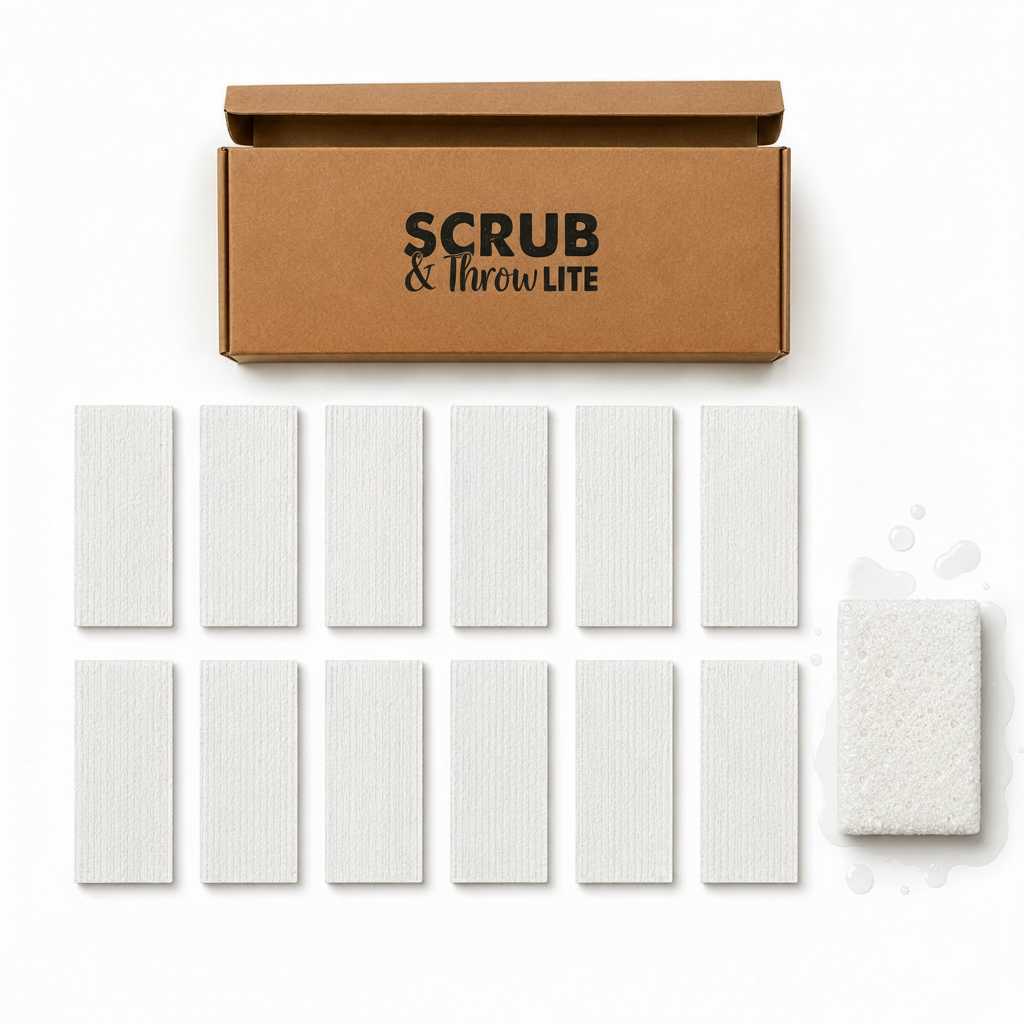 Natural Cellulose Scrub Sponge — 15 Pack