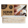 Scrub and Throw natural XL loofah scrub sponges, 15-pack starter box, plastic-free and compostable