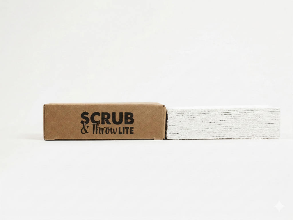 Scrub & Throw cellulose scrub sponges, 15-pack - absorbent plant-fiber kitchen sponge (view 2)