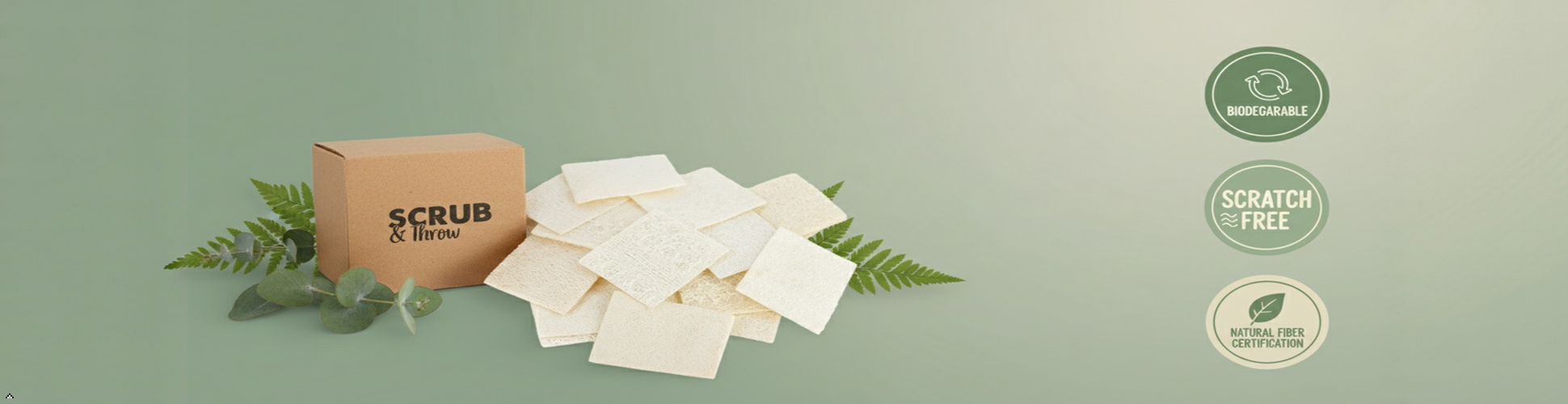 Bulk loofah scrub sponges, 180-pack, biodegradable and plastic-free for Airbnb and hotels